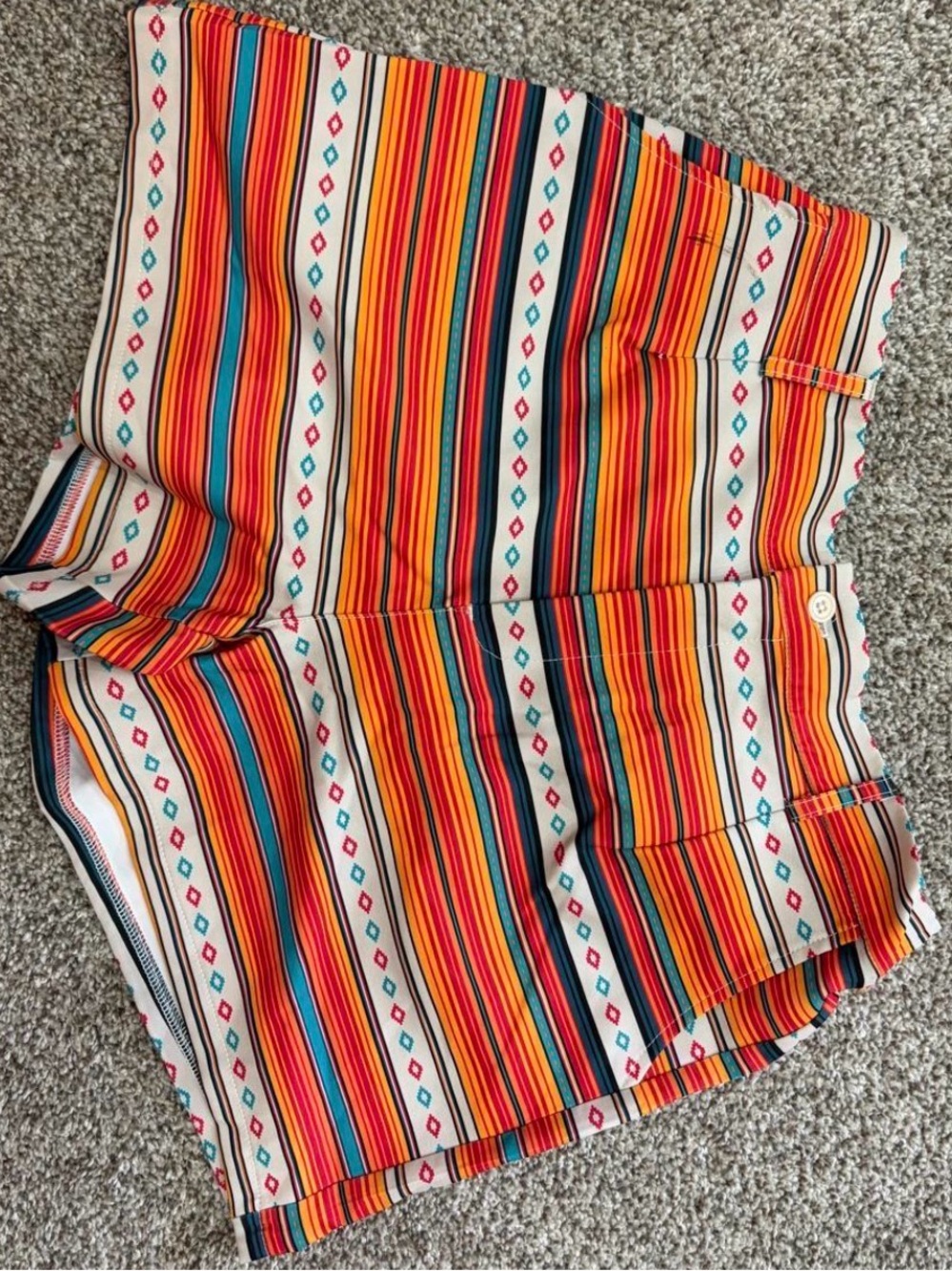 Colorful Striped Women's Shorts - Vibrant Multi